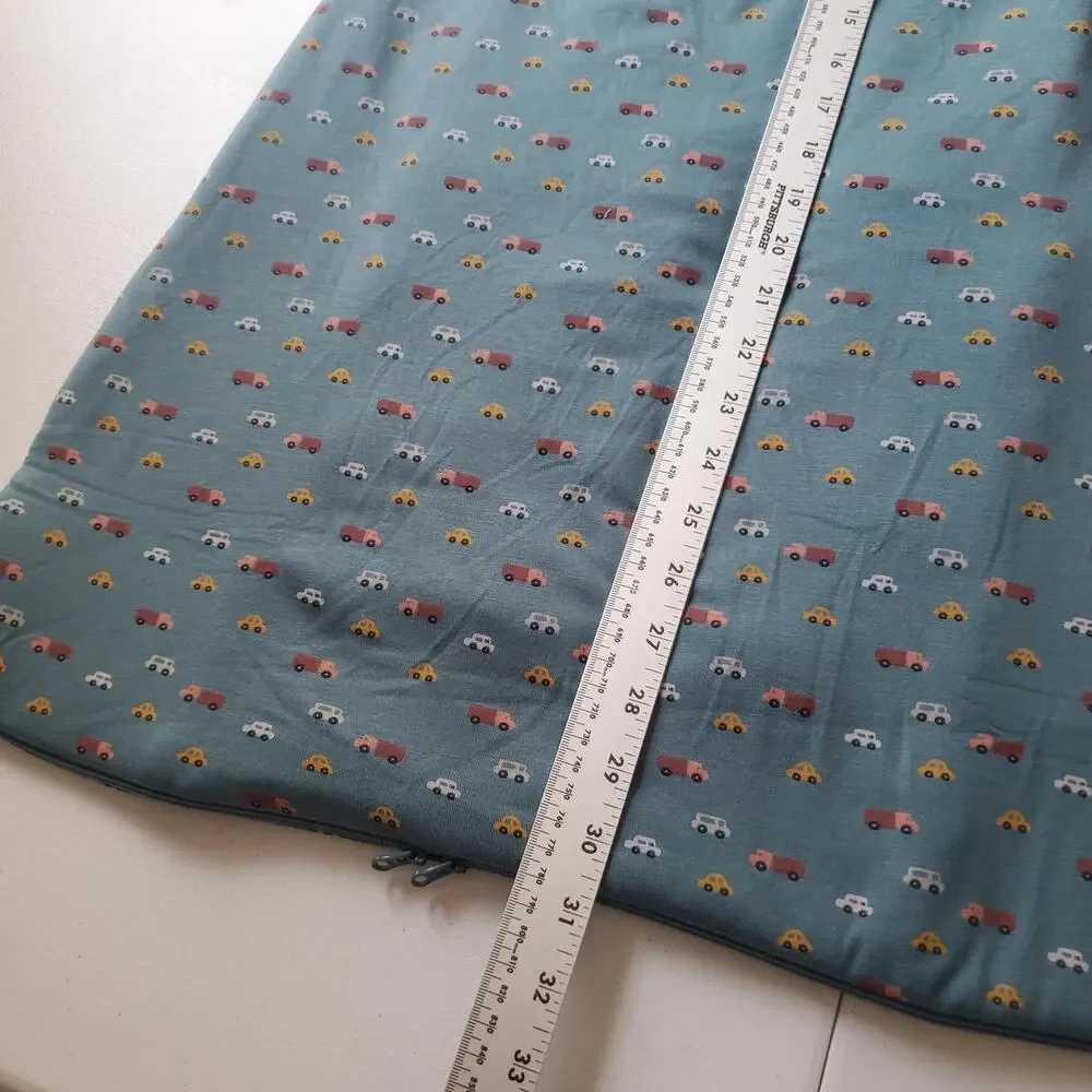 Günamüna Sleep Bag Gown Baby 9-18 MO Blue Car Print 2.5 TOG Zip Winter